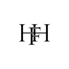 hfh typography letter monogram logo design
