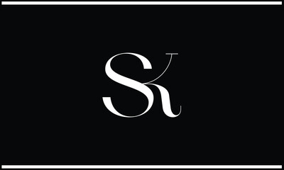 SK, KS,S , K, Abstract letters Logo monogram
