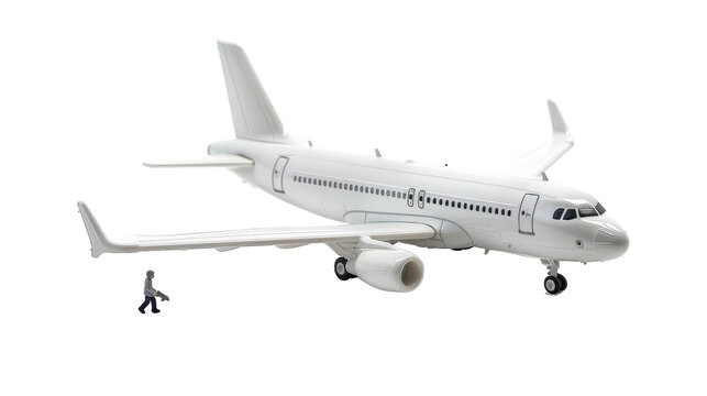 Toy Passenger Plane on Transparent Background PNG