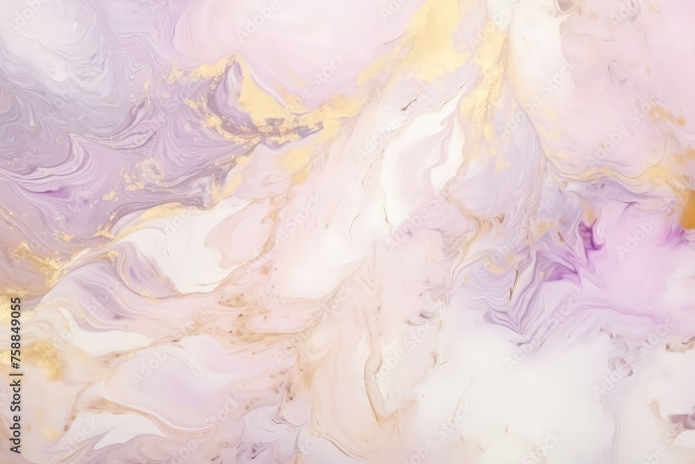 Aufkleber a mesmerizing close-up view of a purple and yellow marble, showcasing intricate patterns and vibrant