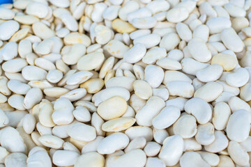 Image of white broad stocked in market for consumption.