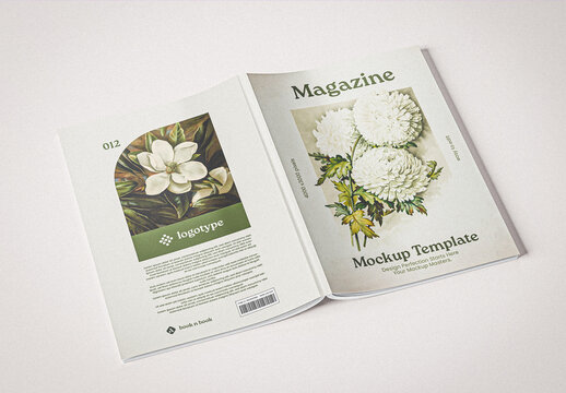 Opened Magazine Mockup