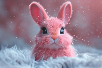 Cute Baby Rabbit Bunny Easter Illustration Art Cartoon Generative AI