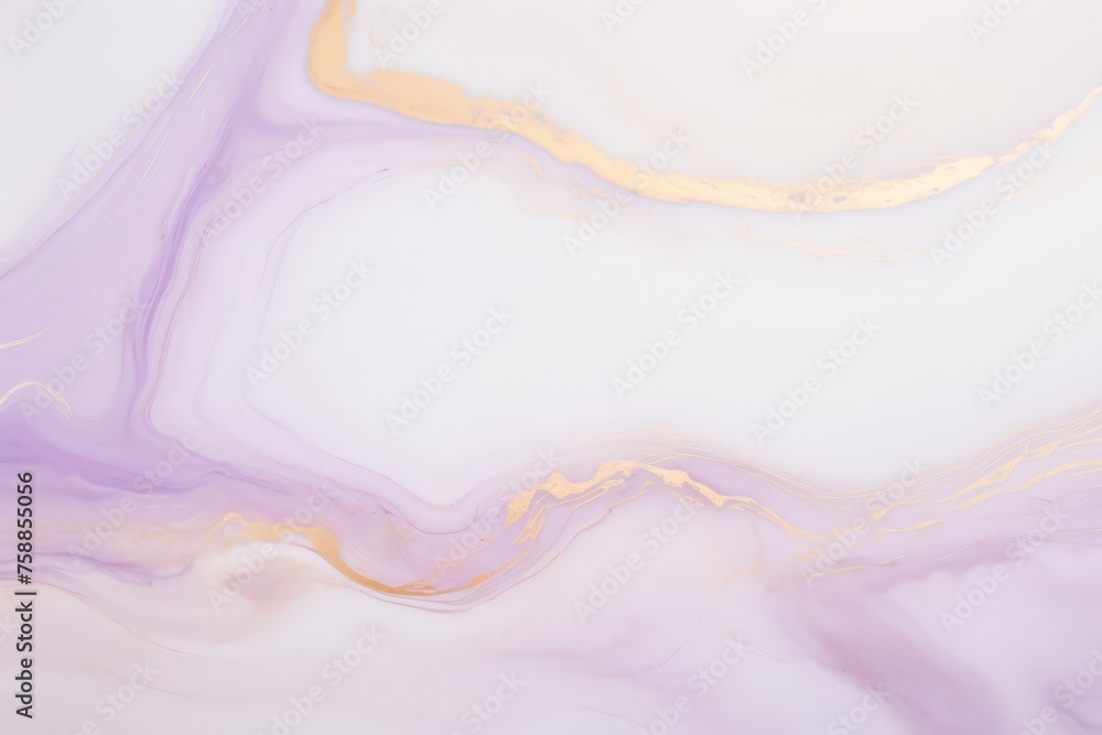 Poster An enchanting display of a white and purple background adorned with intricate gold accents, creating a mesmerizing and luxurious atmosphere