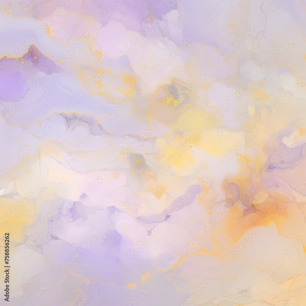 Poster swirling strokes of yellow and purple dance across the canvas in a vibrant display of energy and har