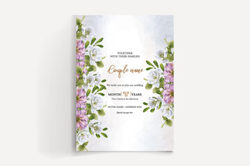 BRIDAL SHOWER FLORAL INVITATION TEMPLATE