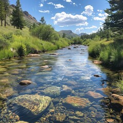 A clear stream in a restored ecosystem