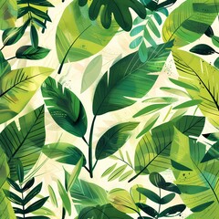 A harmonious ensemble of natural green leaf patterns, perfect for creative design projects. Enhance your visual appeal with this captivating collection.