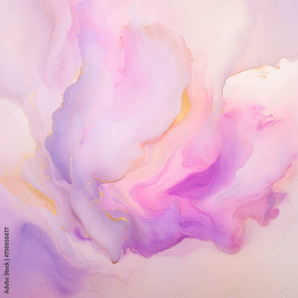 Aufkleber Swirls of pink and purple dance across the canvas in a captivating display of color and movement, creating a sense of ethereal elegance and grace