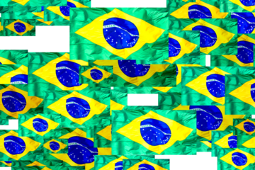 Brazilian flags and transparent background.