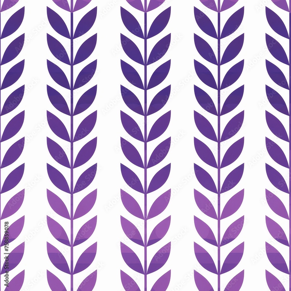 Poster a mesmerizing pattern of delicate purple leaves gracefully scattered across a pristine white backgro