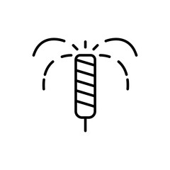 Fireworks outline icons, minimalist vector illustration ,simple transparent graphic element .Isolated on white background