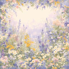 Obraz na płótnie Canvas Vibrant Flower Frame: Perfect for Nature-Lovers