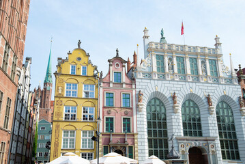 Old city of Gdansk with colorful buildings facades - Poland - 758860649