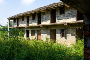Old brick houses in rural China
