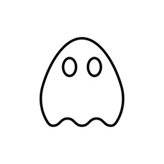 Ghost outline icons, minimalist vector illustration ,simple transparent graphic element .Isolated on white background