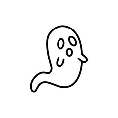 Ghost outline icons, minimalist vector illustration ,simple transparent graphic element .Isolated on white background