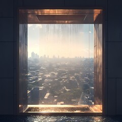 Discover the Magic of a Rainy Day - A Retractable Copper Ceiling Panel Unveils Surprising Sky Views!