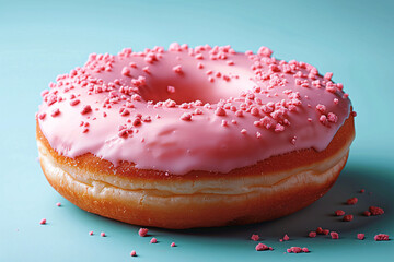 Sugar Coated Sensations Playful Donuts Arranged in Harmony Stacks of Happiness Colourful Donuts to Brighten Your Day
