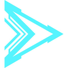 Blue Modern Futuristic Arrow