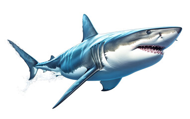 Naklejka premium A shark on a white background