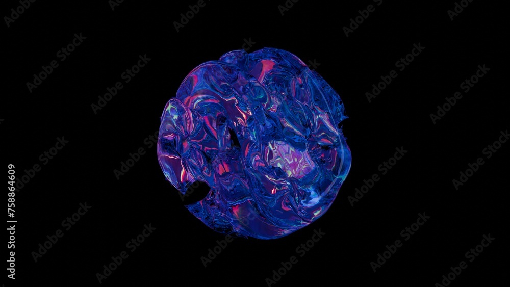 Poster a 3d glass abstract form background, providing a modern and stylish visual element.