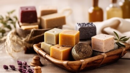 Natural Soap Assortment with Aromatic Oils