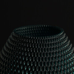 3D Printed Vase with a Geometric Surface Texture 