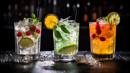 cocktail with lime and ice