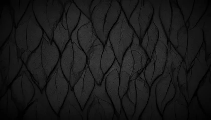 Fotobehang Black leaf wallpaper, dark background © Iremia