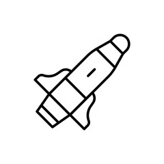 Missile outline icons, minimalist vector illustration ,simple transparent graphic element .Isolated on white background