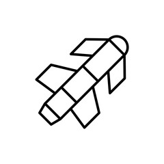 Missile outline icons, minimalist vector illustration ,simple transparent graphic element .Isolated on white background