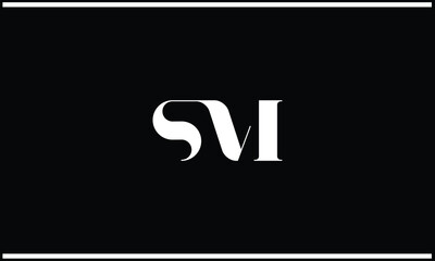 SM, MS, S, M, Abstract Letters Logo monogram
