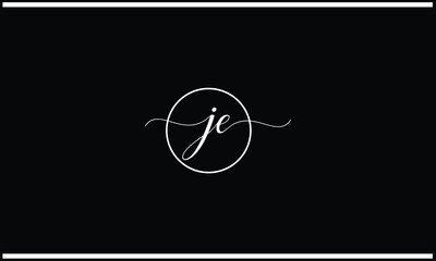 JE, EJ, J, E, Abstract Letters Logo Monogram
