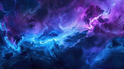 Fototapeta na wymiar Abstract cosmic nebula with stars. Digital art background.
