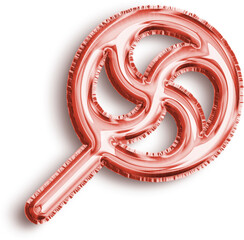 Lollipop Red Foil Balloon Icon