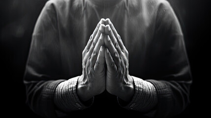 Hand prayer god faith holy worship on hope religion background of believe church pray jesus...