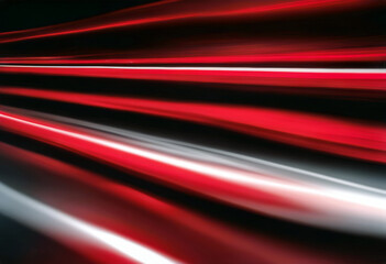 Abstract red rays white surface blurred background tracks dark ffused bright