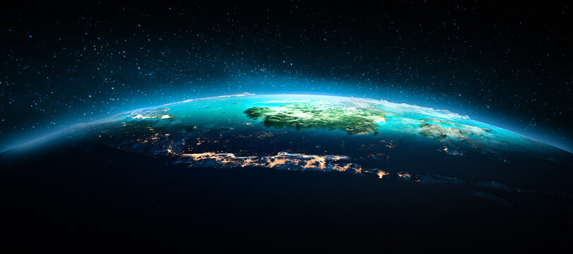 Java, Indonesia city lights