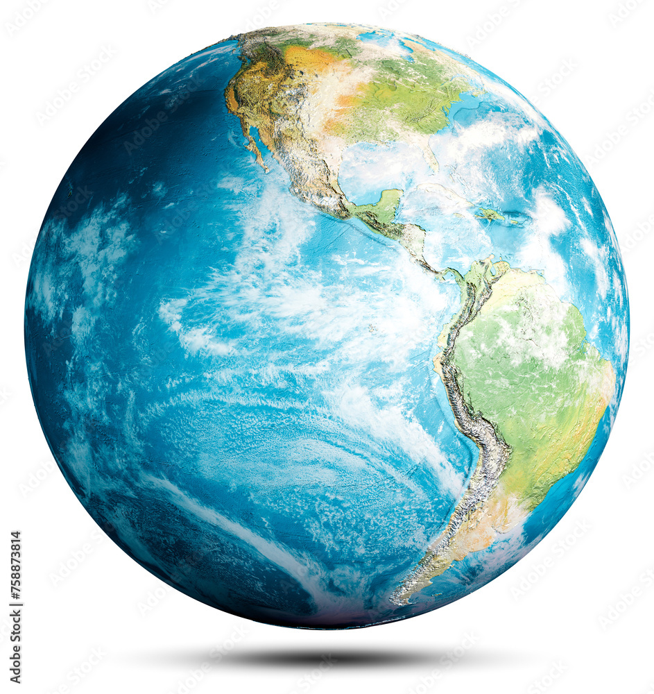 Wall mural planet earth 3d rendering