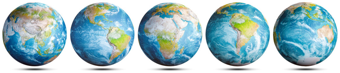 Globe planet Earth set