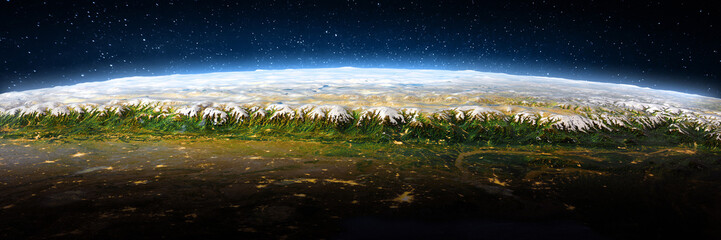 Himalayas, landscape frome space