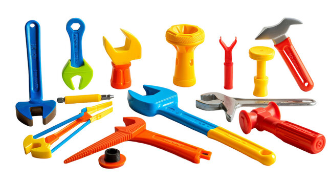 Toy Tool Set on Transparent Background PNG