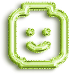 Lego Lime Foil Balloon Icon