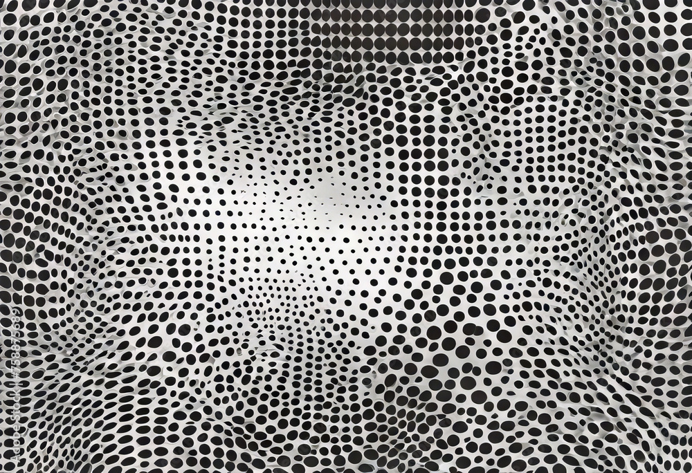Aufkleber dot halftone pattern background. vector abstract circle wave grid or geometric gradient texture back