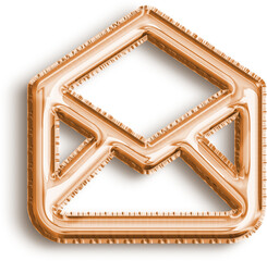 Mailbox Orange Foil Balloon Icon