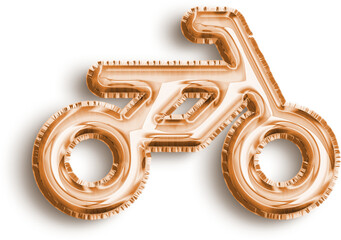 Motorbike Orange Foil Balloon Icon