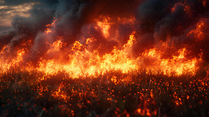 Fototapeta na wymiar the flames were very powerful and frightening
