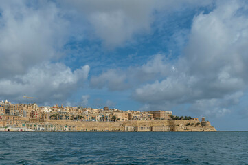 Panoramic view of Valletta and the bay, Malta