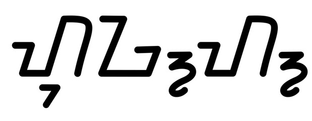  Illustration vector graphic of the name Hugh, sundanese script, unique font. Great for printing on your personal items